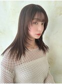 韓国/顔まわりレイヤーカット◎髪質改善ストレート[ゆめが丘]