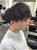 メンズマッシュパーマニュアンスパーマスパイラルパーマ刈り上げ