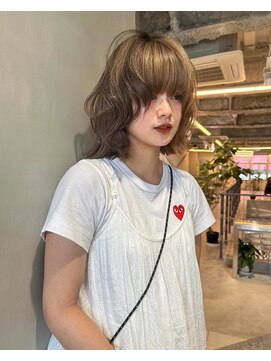 天神美容室 【KASUMI天神美容室】ベージュ×ボブ×デザインカラー