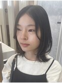 韓国風 前髪カット 艶髪 くびれ巻き サイドバング