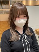 小顔くびれ巻き姫カットウェーブ×透明感グレージュ20代30代40代