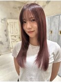ダブルカラーミルクティーベージュカラーケアブリーチ韓国ボブ