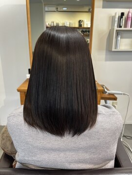 アンクル(ancre) 艶髪ストレート×ボブ×ブラウン×髪質改善【広島】【横川】