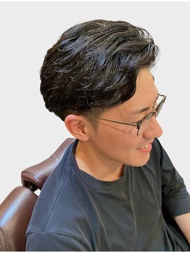 銀座マツナガ 浅草店 ツーブロナチュラルふんわりロッドパーマ