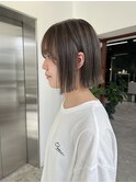 ハイライトボブ/アイスグレー/外ハネボブ/*
