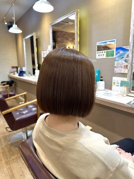 ヘアーメイクロージー 八軒店 (HAIR MAKE ROSY) インナーカラーショートカットシュートボブハイライトメッシュ