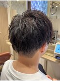 30代40代メンズビジネスナチュラルブラウン爽やかツーブロ