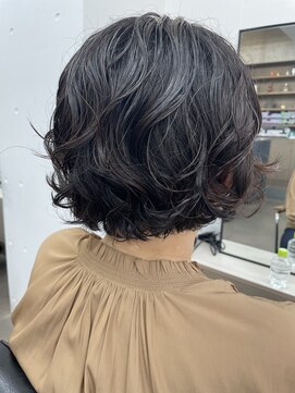 ユノ(juno) 【中目黒】黒髪ショートボブパーマ♪柔らかウェーブパーマ