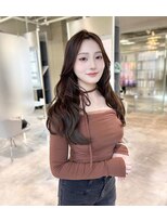 ジーナ 名駅(XENA.) 【haru】ロングレイヤー/ハッシュカット/ブラウンカラー/韓国