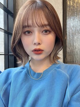 ミンクス ギンザ セントラル(MINX ginza central) 【清水豊】くびれボブ インナーカラー シースルーバング