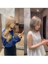 ダブルカラー×髪質改善とお客様に合わせた小顔カット