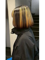 パーミル ヘア クマモト(permille ‰ hair Kumamoto)&nbsp;ブロンド×ブラックデザイン