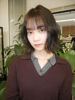 トラッキンアップザパス(TRUCKIN UP THE PATH)&nbsp;透け感オリーブベージュ/ボブ