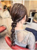お呼ばれヘアアレンジ〈編みおろし〉@田島（2026/04）
