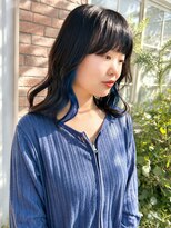 ユイマァル 倉敷(YUIMARL)&nbsp;倉敷インナーカラー20代30代40代ネイビーカラーブリーチカラー