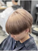 ミルクティーブラウンマッシュメンズハイトーンメンズブリーチ