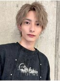 men's/メンズ縦落ちツイスパダウンバングナチュラルツーブロック