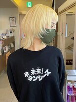 ルプル バイ フェイス 磯子(L'pul by face) マッシュラインウルフ× ブロンドカラー style by 田爪