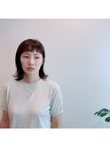大人オン眉ショートバングミディアム♪