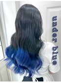 under blue