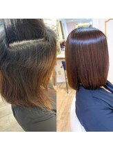 【オーダー】縮毛矯正したのが半年前なので根元が伸びてきて大変！癖をとって早く朝楽になりたいです！