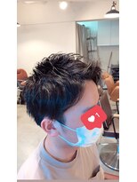 アミーコ(Amico)&nbsp;ツーブロック刈り上げアップバングセンターパート流行モテる