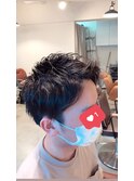 ツーブロック刈り上げアップバングセンターパート流行モテる