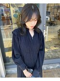 nuance medium/ロングボブ/グレーアッシュ