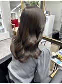 韓国レイヤー/艶髪グレージュ/透明感カラー/立体感ウェーブ