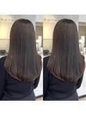 髪質改善 艶髪 ストレート 縮毛矯正 暗髪 韓国風 ロング