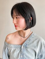 フープヘアー(HOOP.HAIR) 大人クールボブ　ブルーブラックカラー