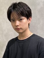 メンズカット　襟足長め　シースルーマッシュ