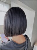 暗髪~透けるブルーグレージュ~
