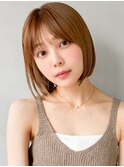 斜めバングエアリーカールこなれヘアブロンド美髪