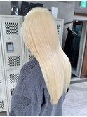 ブリーチ＆ダブルカラー/ホワイトブロンド/抜きっぱなしブリーチ