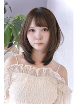 クム(kumu)&nbsp;【kumu】ミディアムレイヤー/顔周りカット/栄/名古屋