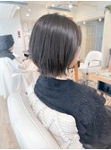 オリーブグレー/クラゲヘアー/小顔/黒髪ボブ【横浜】k