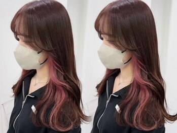 ルフェリ(Lufeli)の写真/《遊びゴコロも大切に》ブリーチなしWカラーやインナーカラーで＋デザインを☆