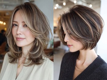 トリッカ 代官山(tricca)の写真/大人女性のためのグレイカラーは透明感と艶のあるAVEDAカラーが◎白髪ぼかしカラーは色味も楽しめる♪