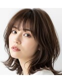 くびれミディ×レイヤーカット|シースルーバング