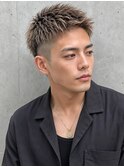 秋カラースパイキーショート/刈り上げ/束感アップバングp上尾