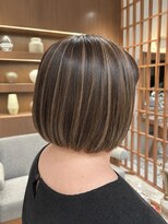 オーガニックトリコ 所沢(organic+tricot)&nbsp;40代50代◎秋カラー◎大人グレージュハイライト×ボブ