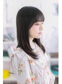 しっとり黒髪♪やわらかフェミニンストレートb