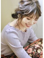 ヘッツ 仙台駅前店(HETTU)&nbsp;後毛たっぷり　低めお団子アレンジ