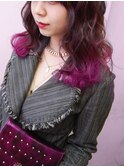 裾カラー/ピンクブラウン/チェリーピンク/ピンクヴァイオレット/