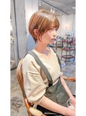 大人綺麗な小顔襟足スッキリショートボブ　30代40代50代