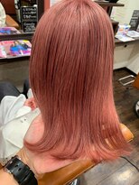 ボアップ 松山店(boappu) #ピンクベージュ#ピンクカラー#ブリーチカラー