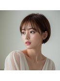 30歳からの大人ガーリーショート☆チョコレートカラー