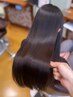 髪質革命ストレート（縮毛矯正+カット+髪質改善トリートメント）¥24200～