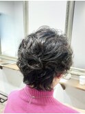 40代50代/ウェーブヘア/おしゃれ女子ウルフヘア/大人ショート